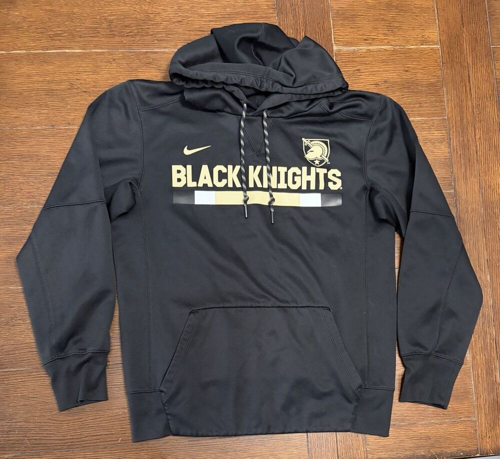 Men’s Army Black Knights Nike Size S Dri Fit Black Hoodie Sweatshirt Pullover